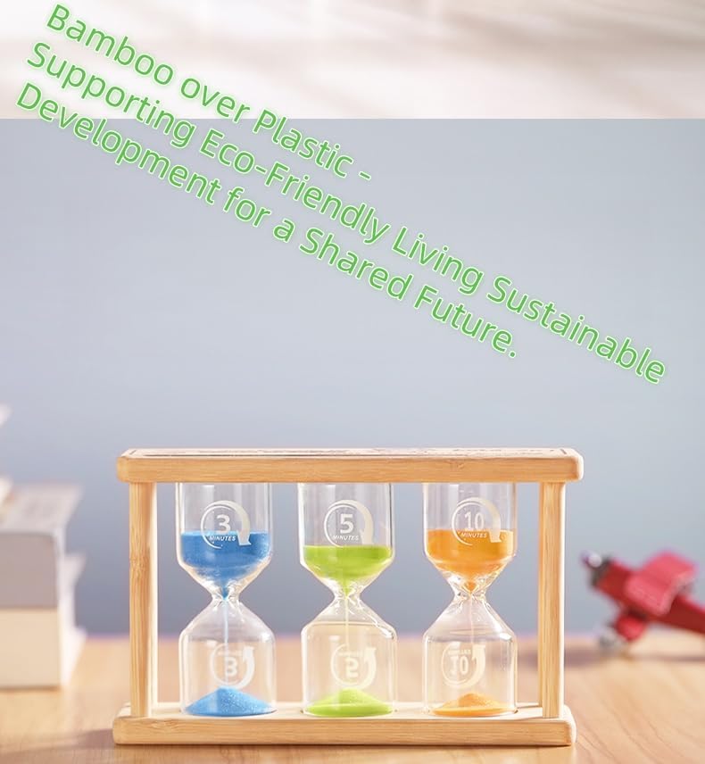 Mini Wooden Sand Timers,100% Bamboo Hourglass Sand Timers 1Min Sandglass Timer for Toothbrush Timer Games Classroom Home Office Cooking(Blue+1Min)