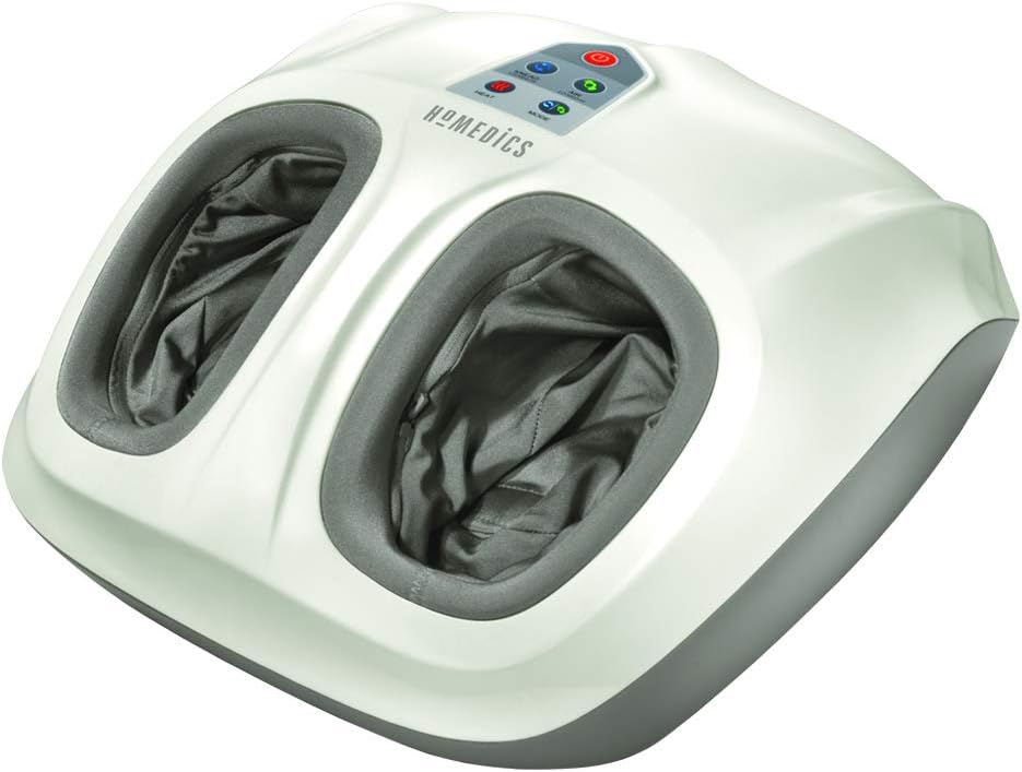 Homedics Shiatsu Air 2.0 Foot Massager with Soothing Heat and Rhythmic Air Compression, 3 Customized Controls and Intensities, Washable Liner, At-Home Kneading Massage Relaxes Feet, 3 Speed Options