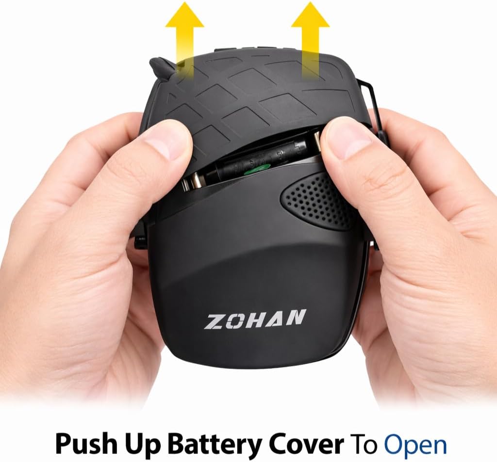ZOHAN EM054 Electronic Ear Protection for Shooting Range with Sound Amplification Noise Reduction, Ear Muffs for Gun Range