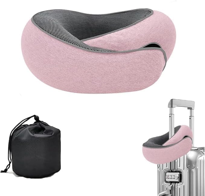 WEERSHUN Travel Pillow for Airplanes, 2026 New Memory Foam Neck Pillow with Chin Wrap for Traveling, Suitable for Airplanes, Offices and Cars (Dark Gray)