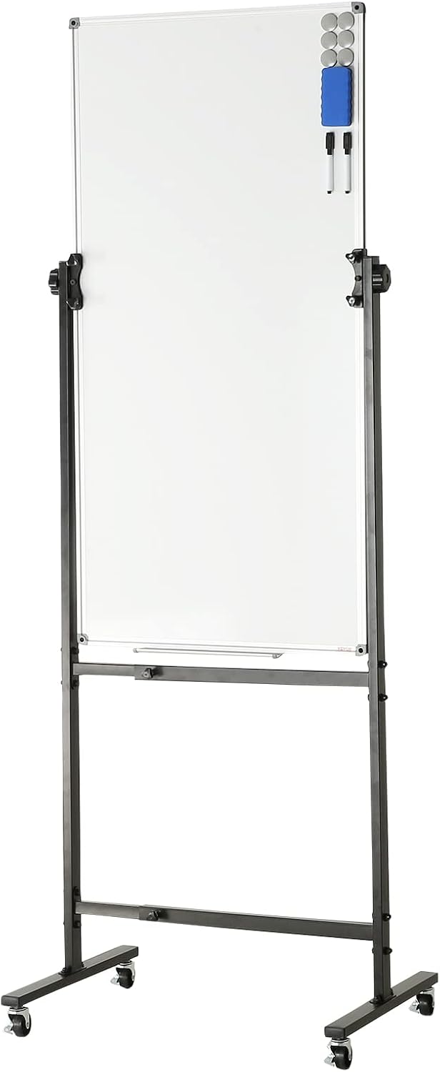 VEVOR Dry Erase Calendar for Wall, 36 x 24 Inches Whiteboard Calendar, Monthly Planner Magnetic Dry Erase Board, 1 Magnetic Erase & 2 Dry Erase Marker & Movable Tray for Restaurant Office Home School