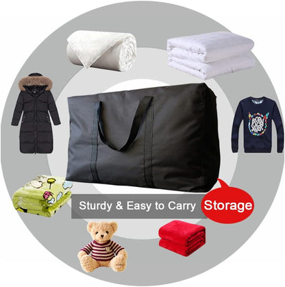 Extra Large Moving Bags with Strong Zippers & Carrying Handles, Storage Bags Storage Totes for Clothes, Moving Supplies, Space Saving Oversized Storage Bag Organizer for Moving, Traveling