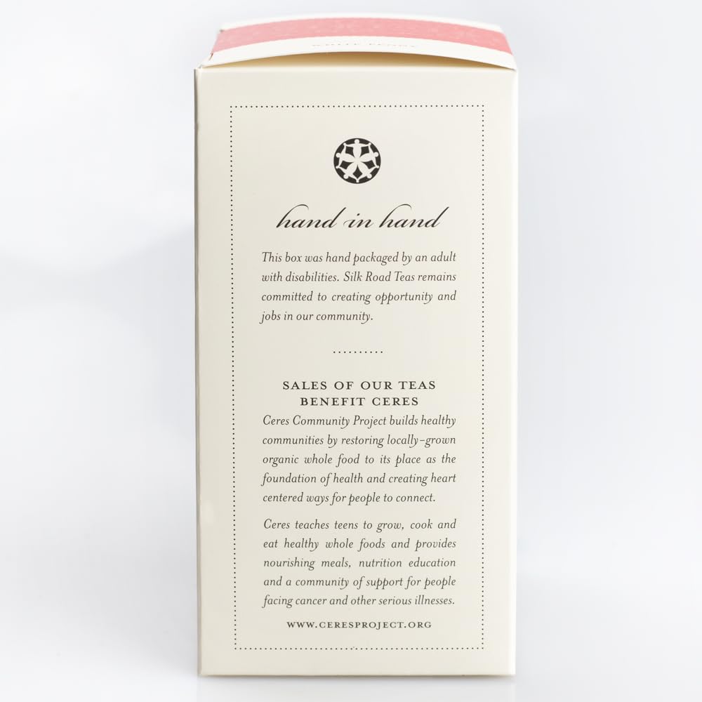 Silk Road Teas, Organic White Peony Tea, Bai Mu Dan, Soft & Sweet Aroma, Delicate Melon Taste, 15 Tea Bags