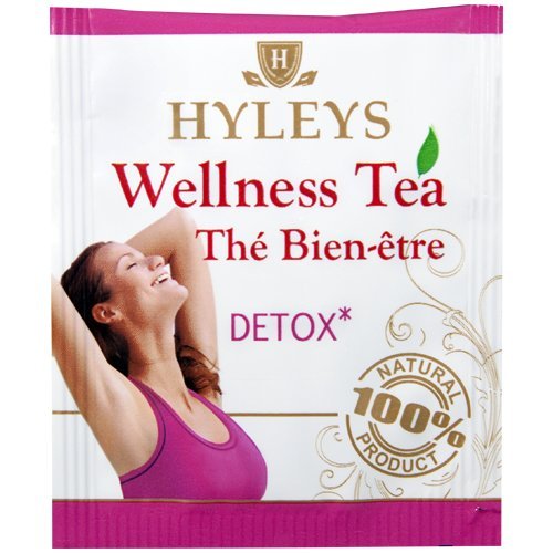 Hyleys Detox Tea for Cleanse – Black Tea with Ginger, Honey & Cinnamon – 25 Tea Bags (1 Pack) – Supports Digestion, Detox & Bloating Relief
