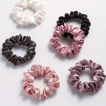 24 Pcs Hair Ties Scrunchies for Women Big Satin Scrunchie for Girls Seamless Elastic Hair Bands Soft Small Hair Tie for Thick Thin Hair Ponytail Holders Accessories