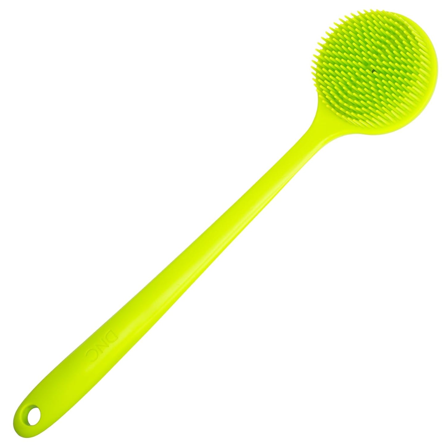 DNC Back Scrubber for Shower Soft Silicone Bath Body Brush with Long Handle (Black)