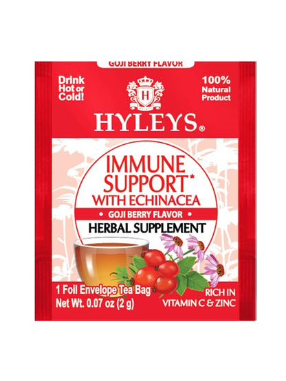 Hyleys Immunity Tea With Echinacea Goji Berry Flavor - 25 Tea Bags (1 Pack) - Support Your Immune System