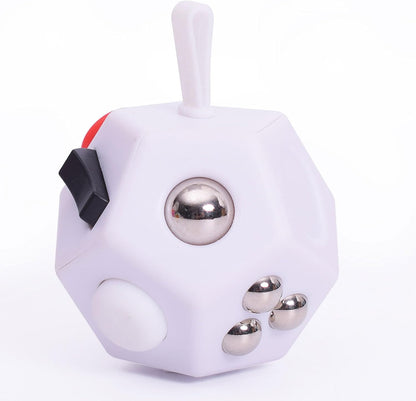 UOOEFUN Small Fidget Toys,12 Sided Fidget Toys,Mini Cube Toys Relief Stress,Autism and Anxiety Depression Anti for Kids Adults Improve Focus (Grey)