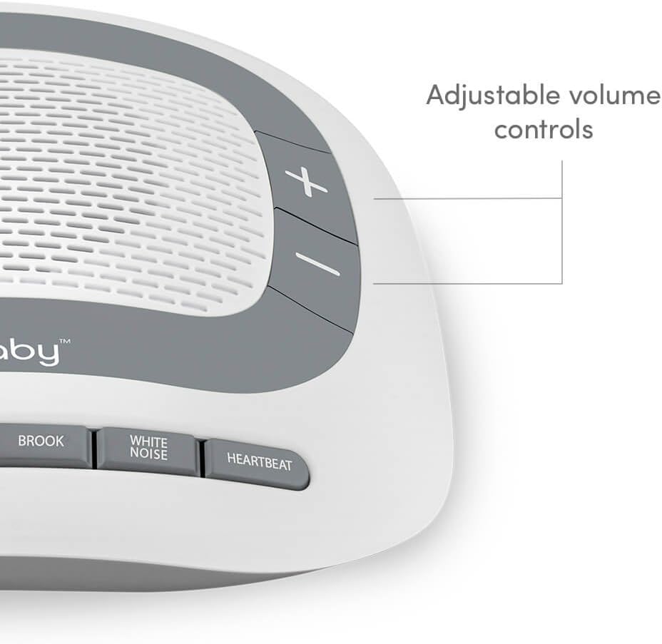 MyBaby SoundSpa White Noise Machine for Babies | 6 Soothing Lullabies for Newborns, Sound Therapy for Travel, Relaxing, Kids, Newborns, Baby Songs, Adjustable Volume, Auto-off Timer, By HoMedics