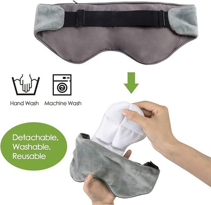 Sivio Weighted Eye Mask for Sleeping, Cooling & Cozy Reversible Blackout Sleep Mask for Women & Men, Microwave Freezable Heavy Blindfold for Airplane, Travel, Meditation, 0.55lb, Grey