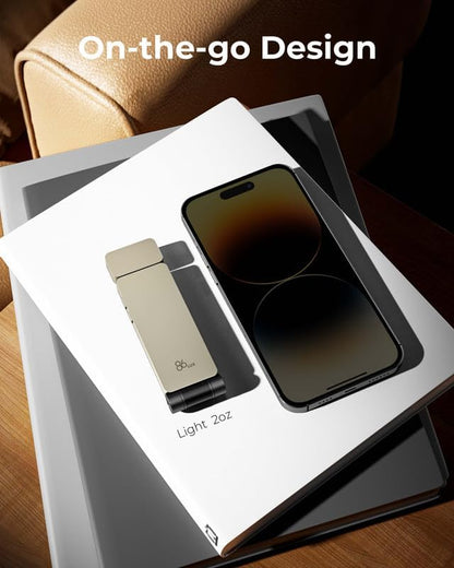 86lux Book Light, Rechargeable Reading Lights for Books in Bed, Ultralight Clip-on LED Bookmark Lamp with 5 Amber Colors & Stepless Dimming for Night Reading for Book Lovers, Kids, Deep Brass