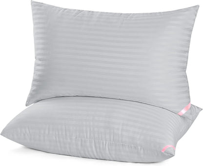 EIUE Hotel Collection Bed Pillows for Sleeping 2 Pack Queen Size，Pillows for Side and Back Sleepers,Super Soft Down Alternative Microfiber Filled Pillows,20 x 30 Inches
