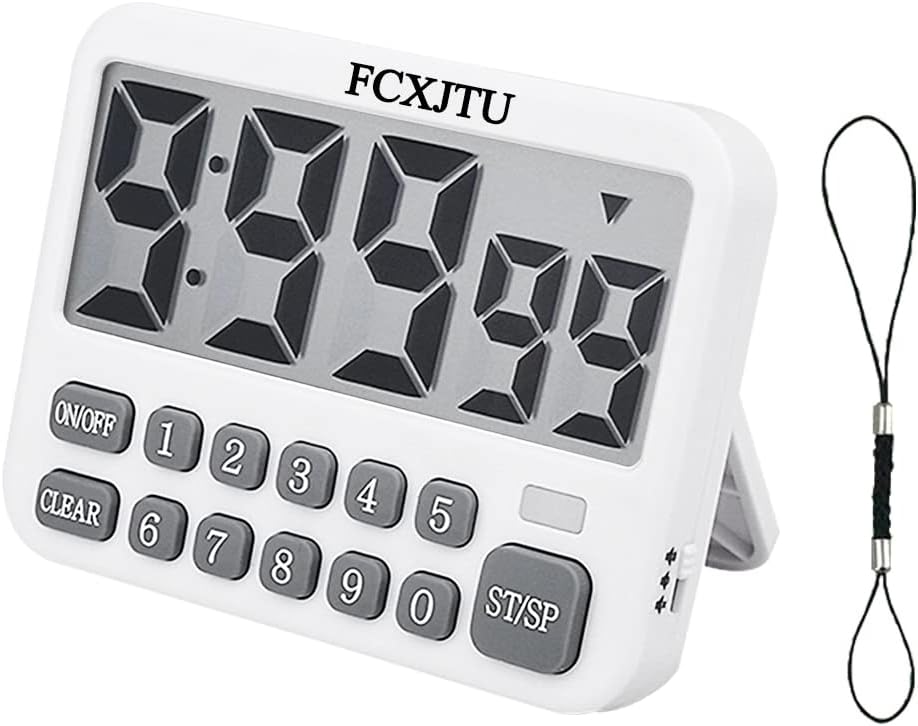 Digital Dual Kitchen Timer, 3-Channel Magnetic Countdown Timer for Cooking