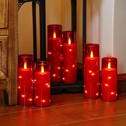 Waterproof Flameless Candles, 12 PC Battery Operated LED Pillar Candles with 2 Remote Controls & Timer, Flickering Indoor Outdoor Candles for Wedding, Patio, Easter, Bathroom, Home Decor, 4''5''6''