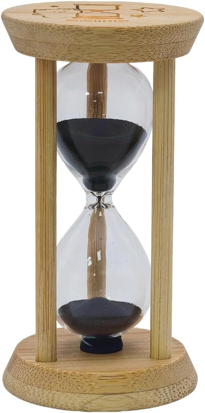Mini Wooden Sand Timers,100% Bamboo Hourglass Sand Timers 1Min Sandglass Timer for Toothbrush Timer Games Classroom Home Office Cooking(Blue+1Min)