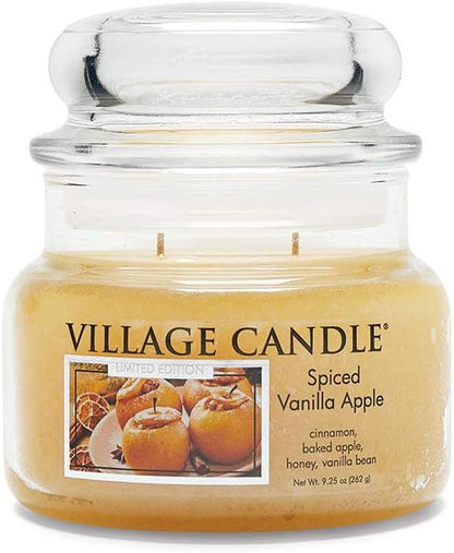 Village Candle Eucalyptus Mint Large Glass Apothecary Jar Scented Candle, 21.25 oz, Green