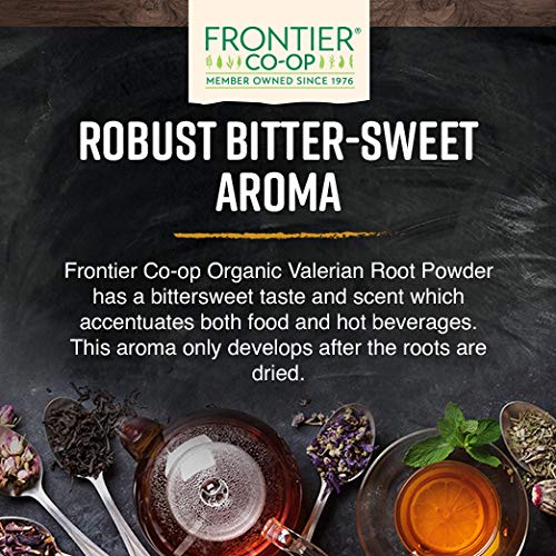 Frontier Co-op Organic Valerian Root Powder, 1lb Bulk Bag - Natural Dried Valerian Root Powder - Ideal for Teas and Herbal Uses, Kosher