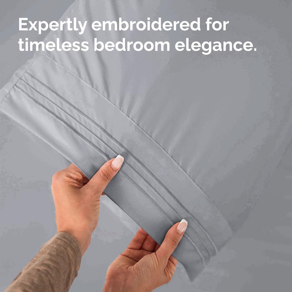 Standard Pillow Cases Set of 10 - Ultra Soft Hotel Quality Pillowcase Covers - Comfy, Cozy & Wrinkle Free - Shrink, Stain and Fade Resistant - Machine Washable Pillow Protectors - 10 Pcs Set - White - Colors A
