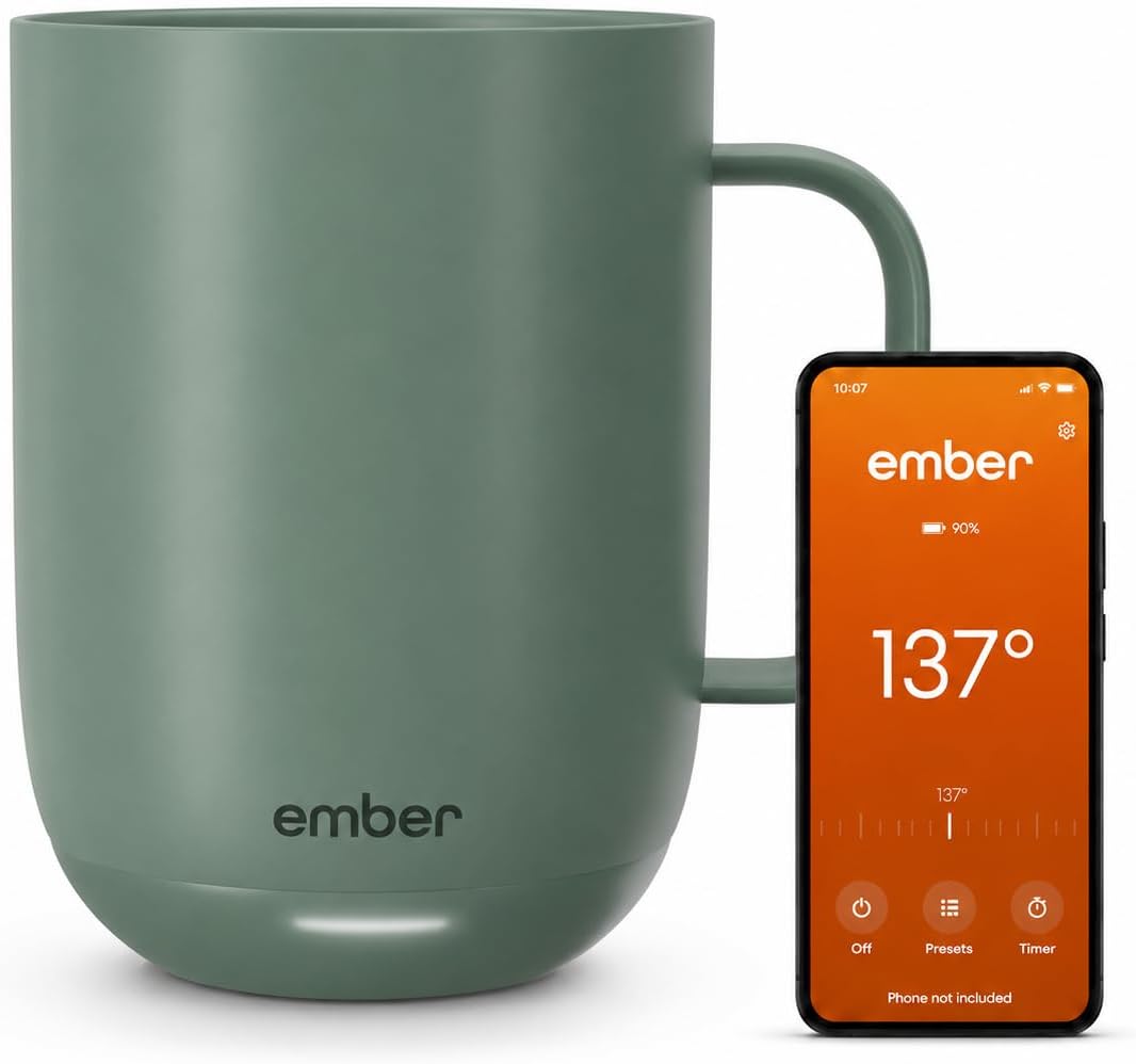 Ember Temperature Control Smart Mug 2, 14 Oz, App-Controlled Heated Coffee Mug with 80 Min Battery Life and Improved Design, Black