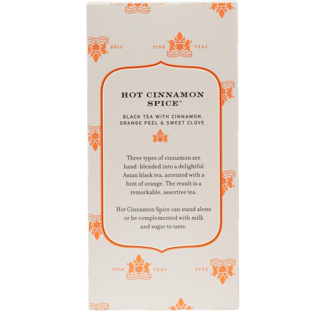 Harney & Sons Black Tea Bags, Hot Cinnamon Spice, 20 Count