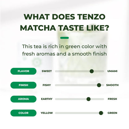 Tenzo Matcha Green Tea Powder, Organic Cafe Sweetened Matcha Latte Green Tea Powder, Ceremonial Barista Crafted Mix - Authentically Japanese - Matcha Latte Mix (35.27 Ounce)