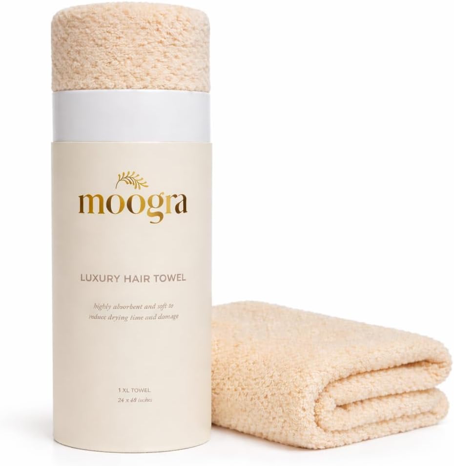 Luxury Microfiber Hair Towel Wrap for Women - Quick Dry, Super Absorbent Hair Turban, Soft & Lightweight Anti-Frizz Towel for Long, Thick & Curly Hair (Sage Green, 48" × 24")