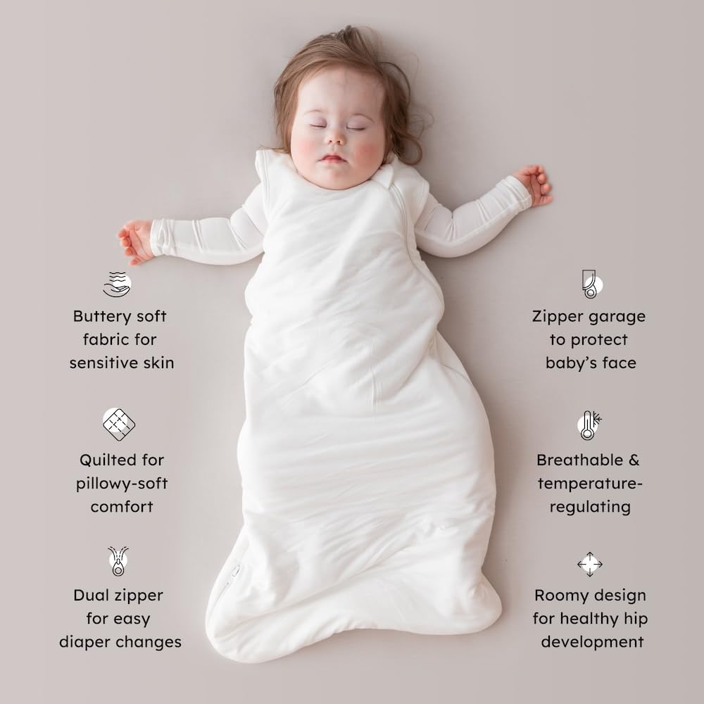 KYTE BABY Sleep Bag 1.0 TOG, Rayon Made From Bamboo Wearable Blanket, Dual Zipper For Infants And Toddlers Nursery Essentials