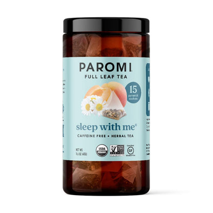 Paromi Chamomile Lavender Rooibos Organic Tea, Signature Jar, 15 Count