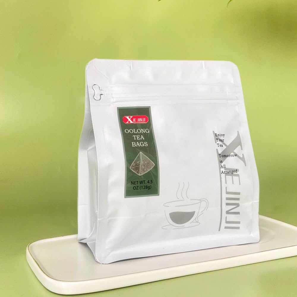 XIEJINJI Premium Oolong Tea Bags, 3.2g x 40 Count | High-Mountain, Sugar-Free, Low-Caffeine, Eco-Conscious Tea Bags
