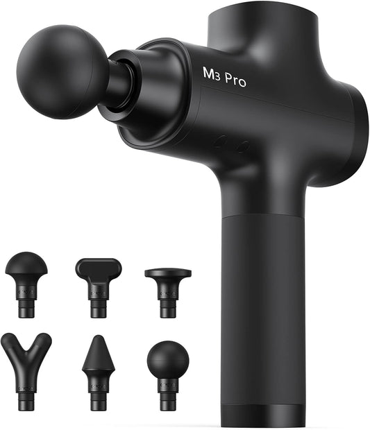 Opove M3 Pro 2 Massage Gun Deep Tissue Percussion Muscle Massager for Workout, Handheld Percussive Therapy Fascia Gun for Athletes Fast Recovery 4-8 Hours Long Battery Life, Powerful, Quiet, Black