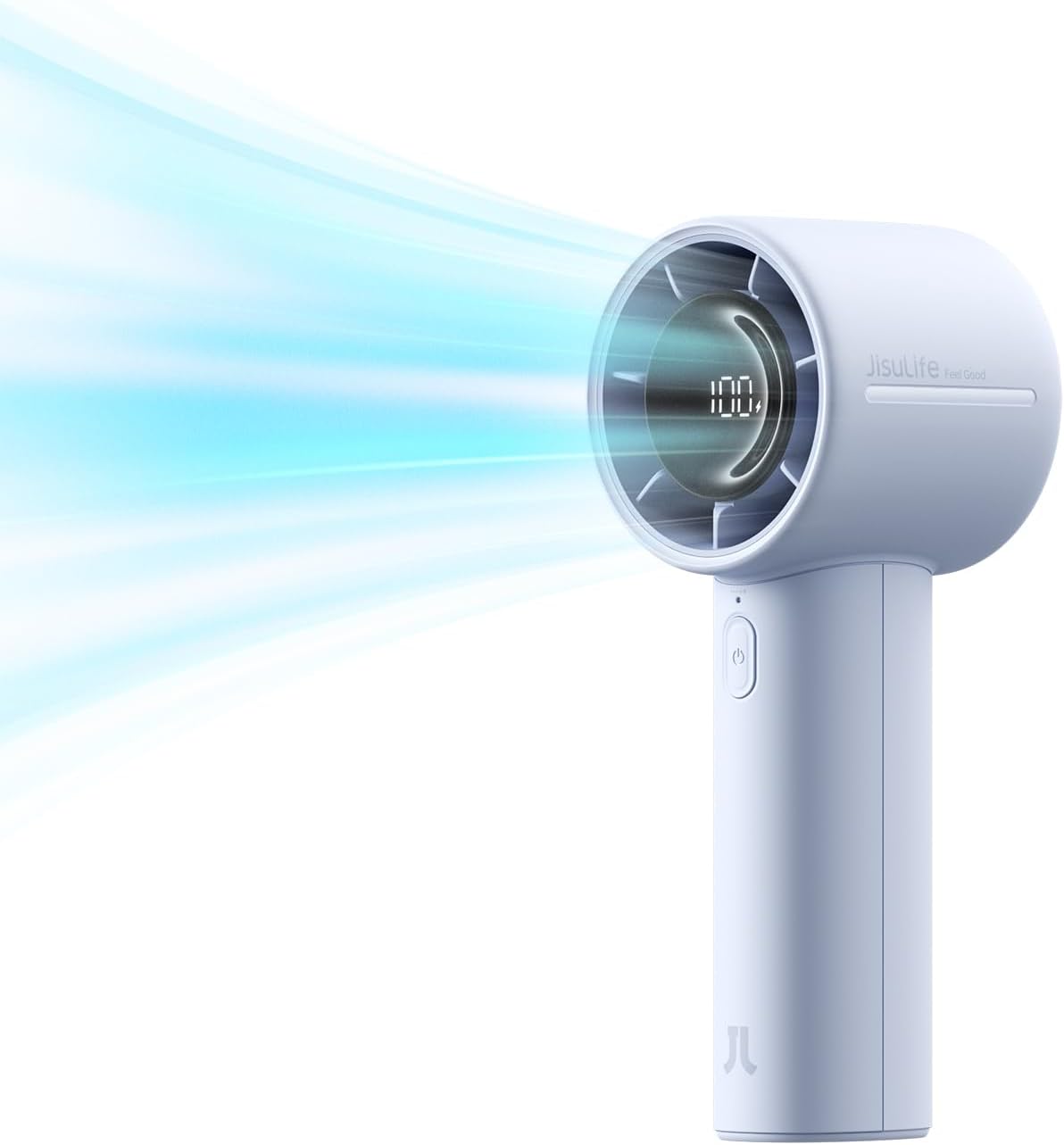 JISULIFE Handheld Turbo Fan Life10S, 28H Max Runtime, Strong Wind, Gray
