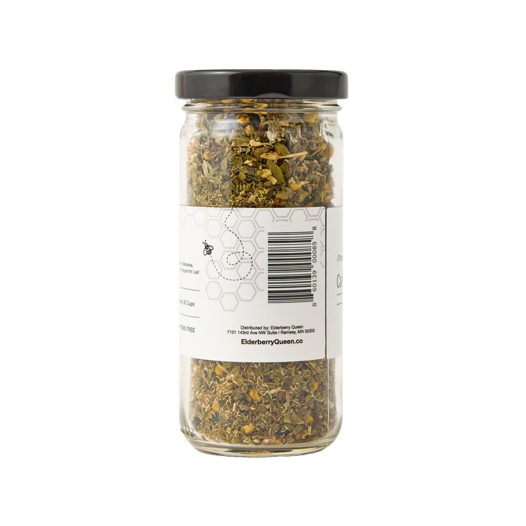 Chamomile Loose Leaf Tea, Pure Natural Herbal Tea Blend with Elderberry, Red Raspberry Leaf and Peppermint (2 ounce)