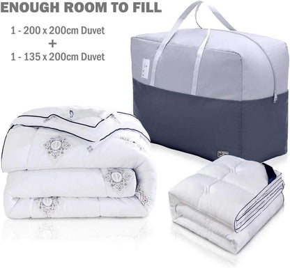 75L large Zipper Under-bed Comforter Storage Bag,2park moving bag
