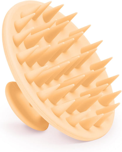 Meartchy Silicone Scalp Massager Shampoo Brush, Scalp Brush for Hair Growth & Dandruff Removal, Hair Scrubber Scalp Stimulator Exfoliator Brush with Soft Bristles for Wet Dry Scalp Care (Black)