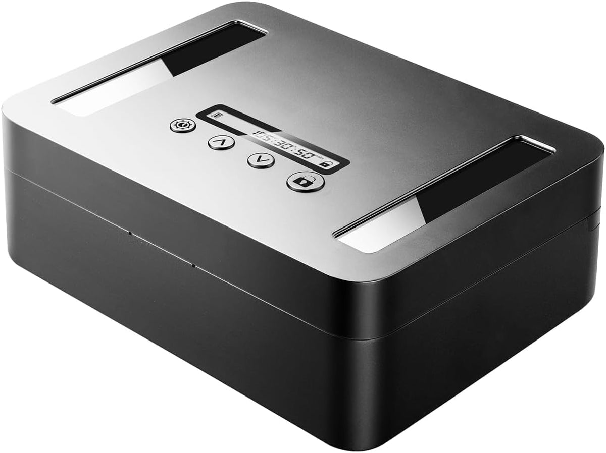 Vaydeer Metal Timed Lock Box for Phones, No-Override Timer, Child Lock, LED