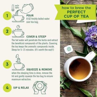 Traditional Medicinals Organic Chamomile with Lavender Herbal Tea, 16 Tea Bags (Pack of 2)