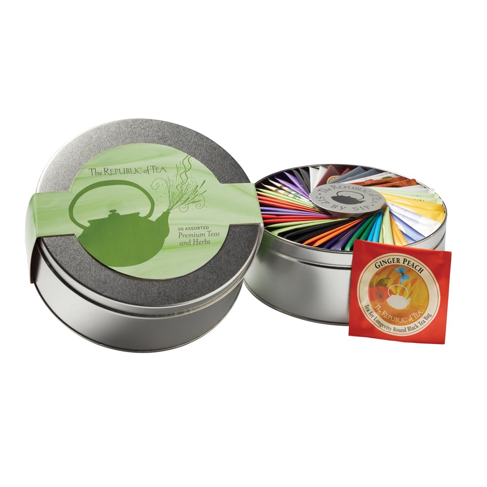 The Republic of Tea Citizens' Favorites Tea Bag Assortment, 50 Count Sampler