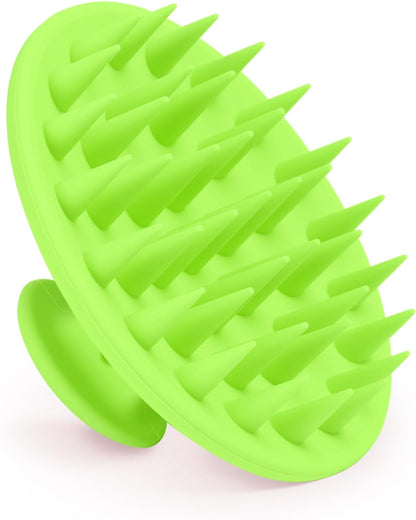 Meartchy Silicone Scalp Massager Shampoo Brush, Scalp Brush for Hair Growth & Dandruff Removal, Hair Scrubber Scalp Stimulator Exfoliator Brush with Soft Bristles for Wet Dry Scalp Care (Black)