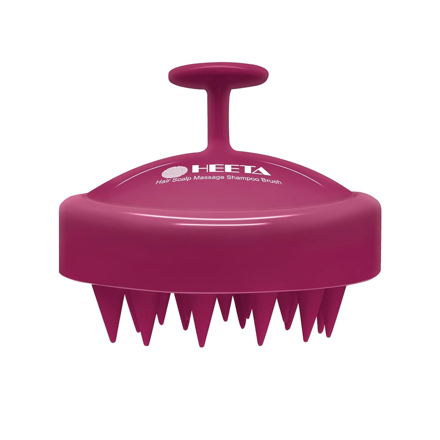 HEETA Scalp Massager Hair Growth, Soft Silicone Scalp Scrubber Shampoo Brush for Exfoliation, Dandruff Removal Head Massage Stress Relax, Wet & Dry Use for Thick Thin Curly Hair Care, Black