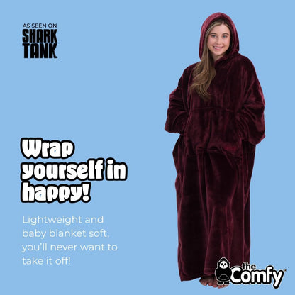 THE COMFY Dream | From Shark Tank | Patented | No Sherpa | Light Wearable Blanket Hoodie | Gift for Women & Men | One Size