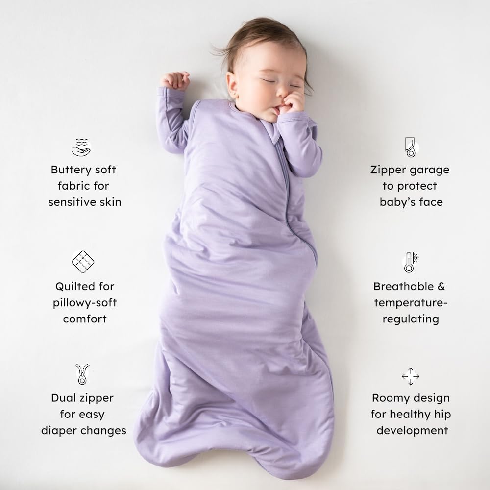KYTE BABY Sleep Bag 1.0 TOG, Rayon Made From Bamboo Wearable Blanket, Dual Zipper For Infants And Toddlers Nursery Essentials