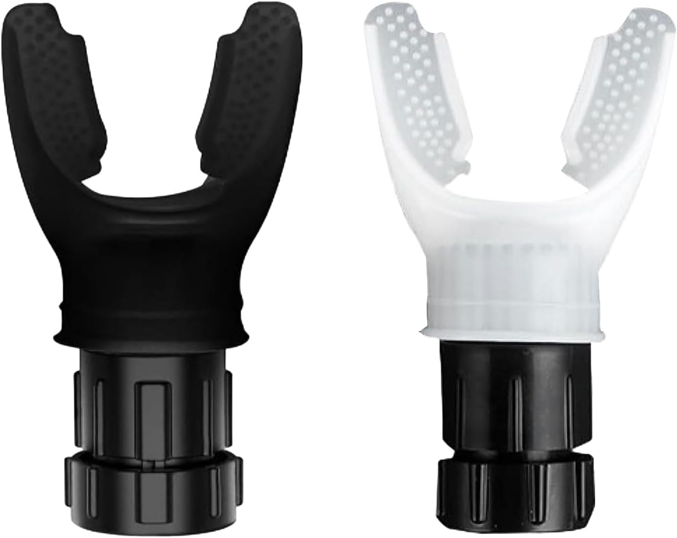 2 Pcs Breath Trainer, Portable Breathing Trainer Silicone Lung Exerciser Device, Resistance Breathing Exercise for Yoga, Swimming, Fitness(White and Black
