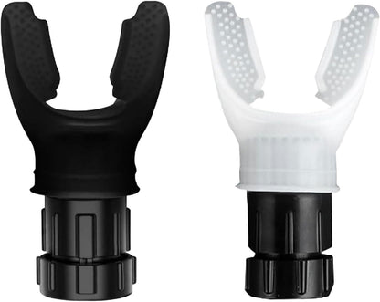 2 Pcs Breath Trainer, Portable Breathing Trainer Silicone Lung Exerciser Device, Resistance Breathing Exercise for Yoga, Swimming, Fitness(White and Black
