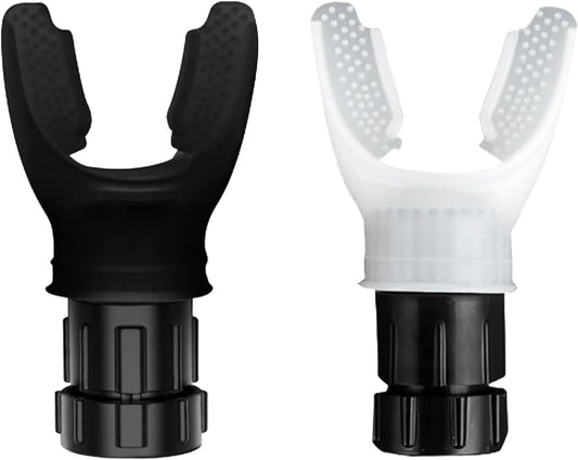 2 Pcs Breath Trainer, Portable Breathing Trainer Silicone Lung Exerciser Device, Resistance Breathing Exercise for Yoga, Swimming, Fitness(White and Black