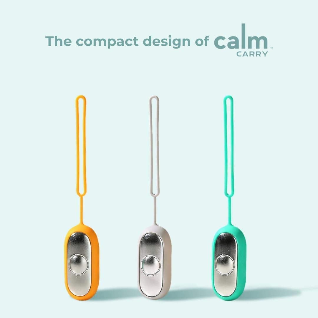 Glowco CalmCarry Sleep Aid Device – Handheld Microcurrent Relaxation Tool, Supports Calm, Focus & Gentle Relief, USB Rechargeable, Portable Wellness Device for Adults & Kids | Gray Calm Carry