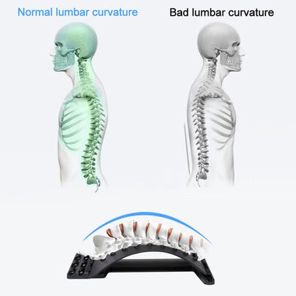 Back Magic Multi-Level Back Stretching Device，Back Alignment Device,Lumbar Stretcher Spinal, Lower and Upper Muscle Pain Relief(Black)