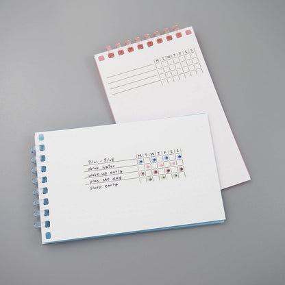 Monthly & Weekly Habit Tracker Writable Journal Spread Washi Sticker Roll Die-Cut/Monthly-49 Stickers/Weekly-120 Stickers/Set of 2