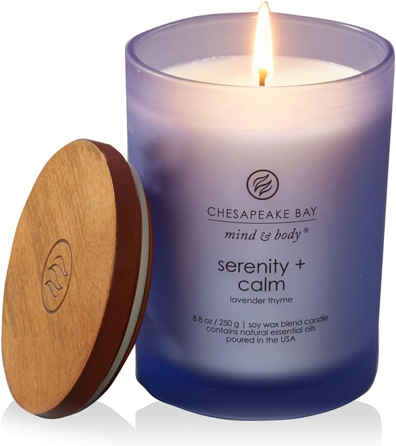Chesapeake Bay Candle Scented Candle Serenity + Calm (Lavender Thyme) Coffee Table Home Décor