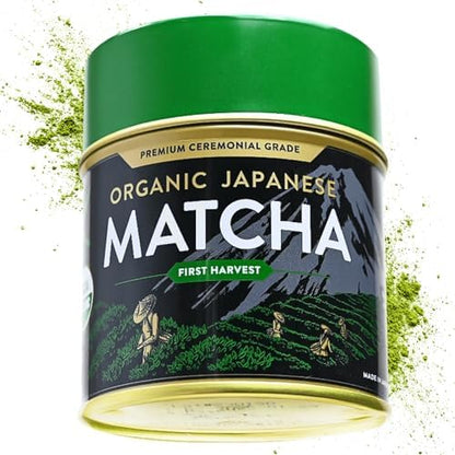 AprikaLife Matcha Latte Powder, Premium Barista Crafted Mix with Natural Vanilla Flavor - Authentically Japanese - 1st Harvest Ceremonial Grade, Sweet Matcha Powder Used by Coffee Shops 6.8 oz / 180g