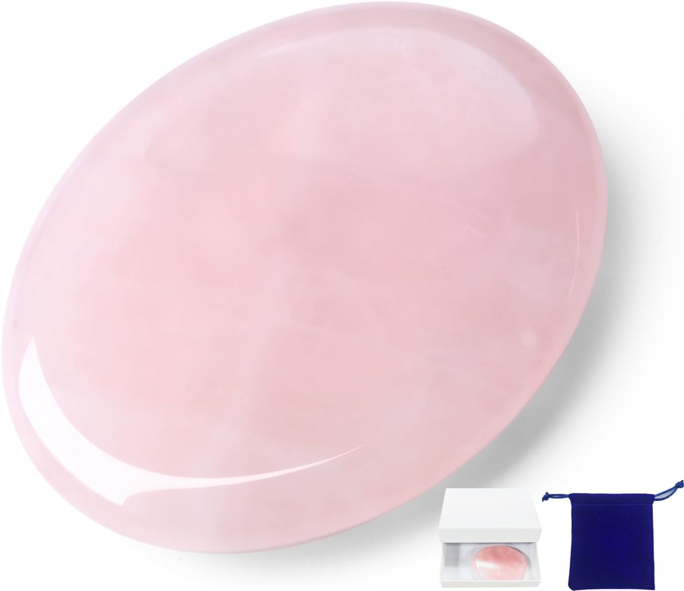 Worry Stone Crystals and Healing Stones Anxiety Fidgets Natural Meditation Accessories 7 Chakra Thumb Sensory Mental Health Depression Stress Anxiety Relief Items Mother's Day Gifts for Women